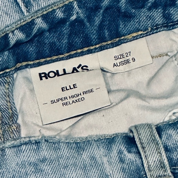 👖💿 ROLLA’S Aussie Elle Ultra High Rise Straight Jeans | 90s Blue Vintage | Sz 27 - Picture 5 of 7